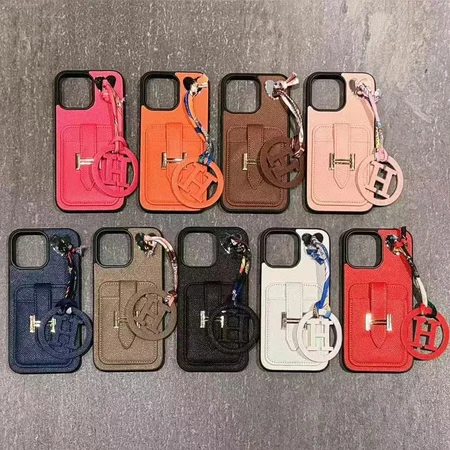 Hermes solid color phone case，Hermes leather phone case