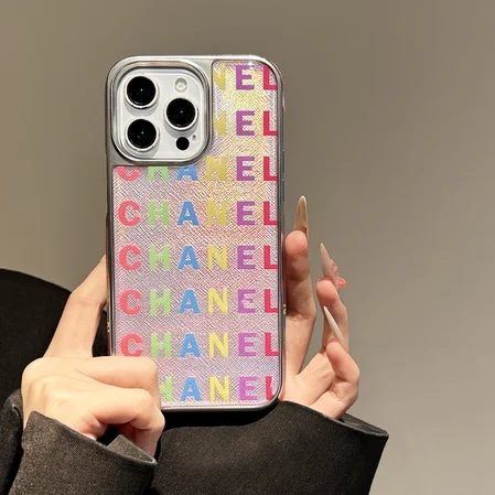 chanel colorful letter logo iphone 16/16pro/pro max case