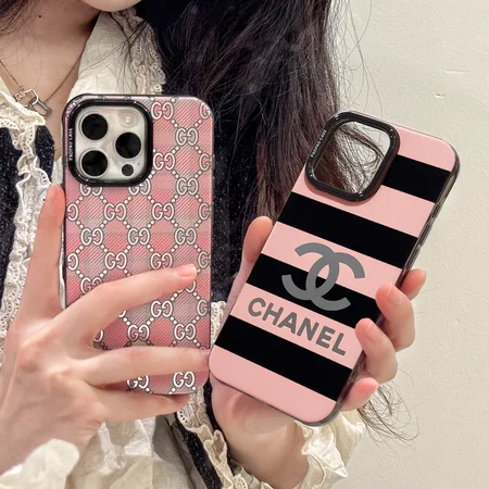CHANEL striped phone case