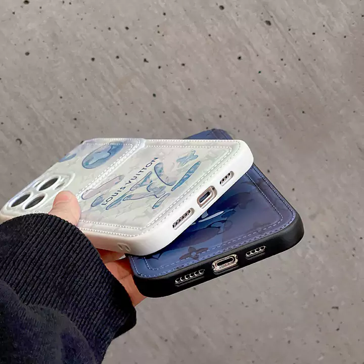 Louis Vuitton blue white watercolor iPhone case