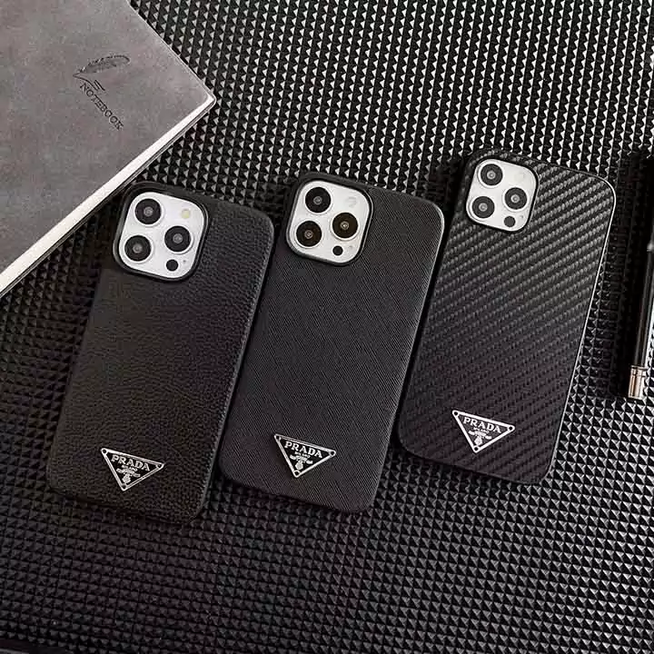 prada black leather iphone 16/16pro/pro max case