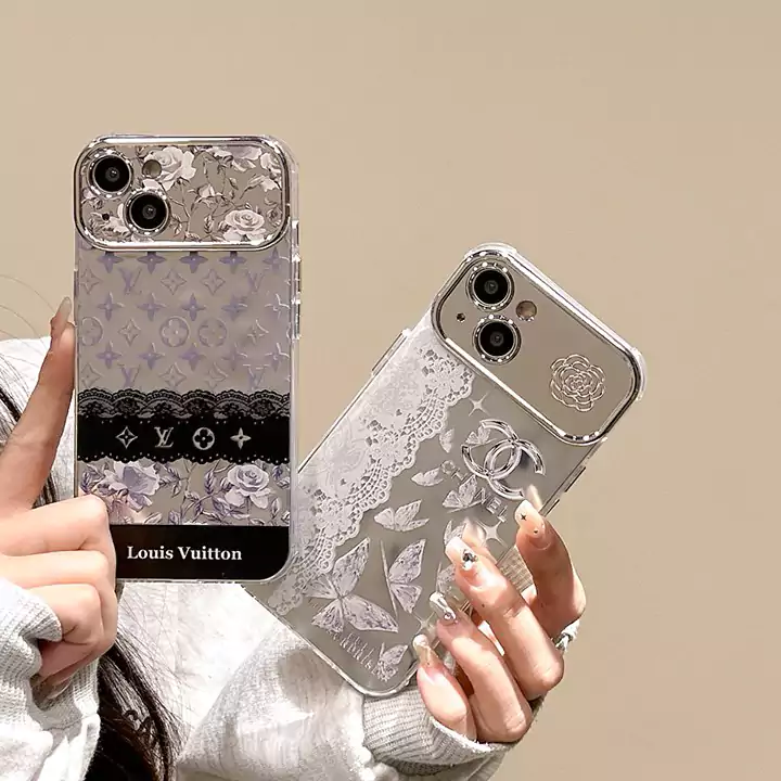 louis vuitton chanel four - corner large view window ripple pattern iphone case