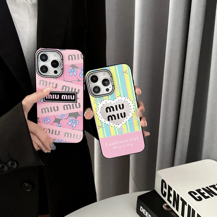 miumiu pink bow heart iphone 16/16pro/pro max case