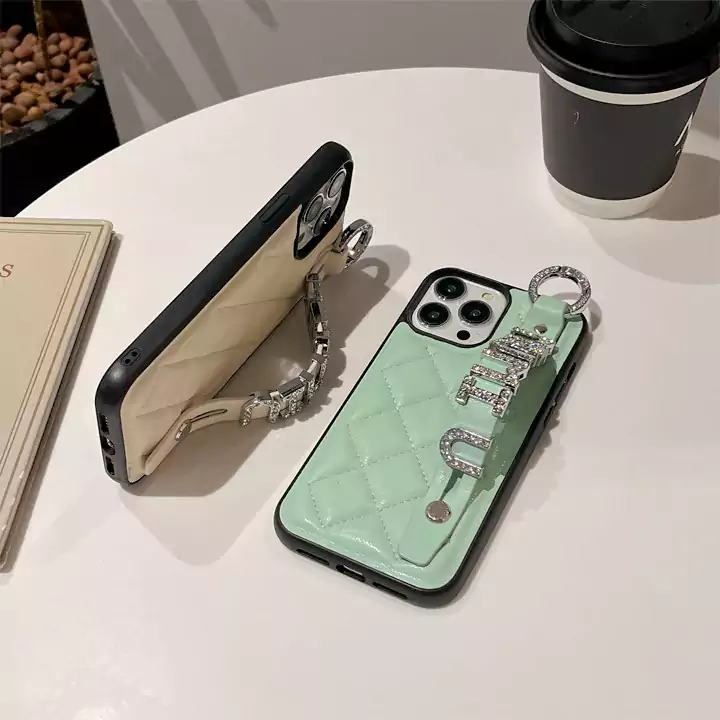 miumiu wristlet strap crystal letter iphone 16/16pro/pro max case