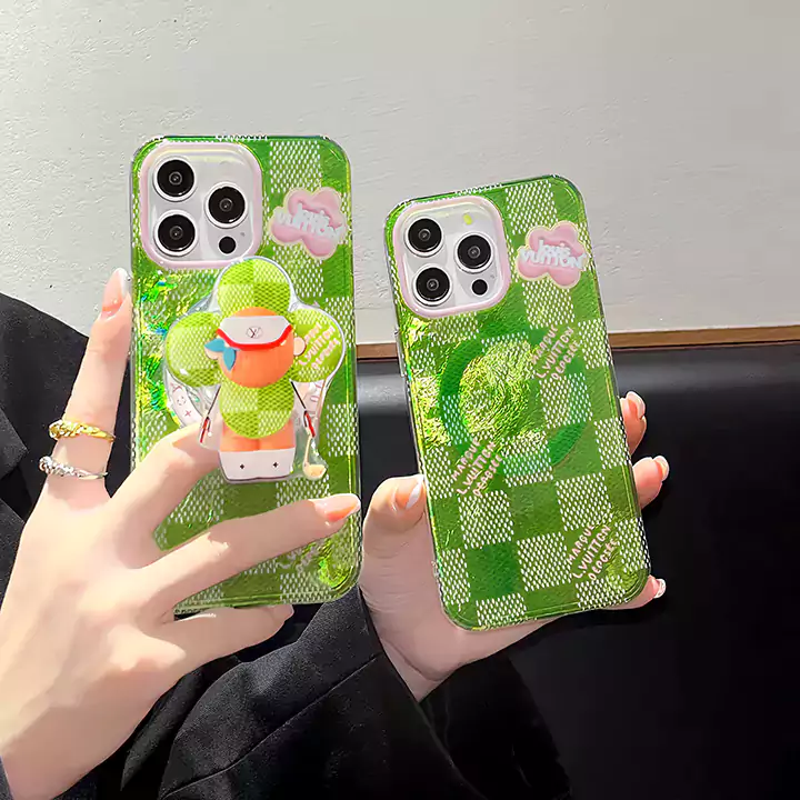 LV green plaid magnetic stand iPhone case