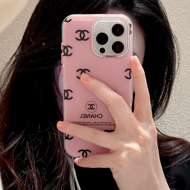 polka dot miu miu grey pink chanel iphone 13/13pro case