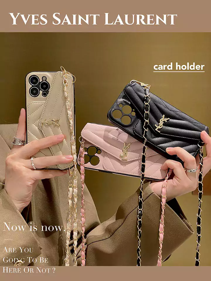 YSL crossbody card holder iPhone case