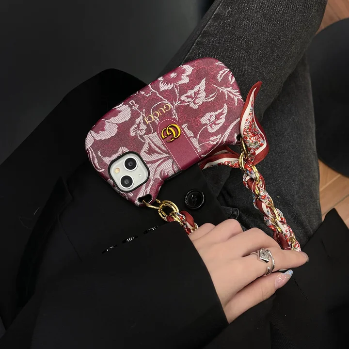  red based gucci print handbag iphone 14/14pro case
