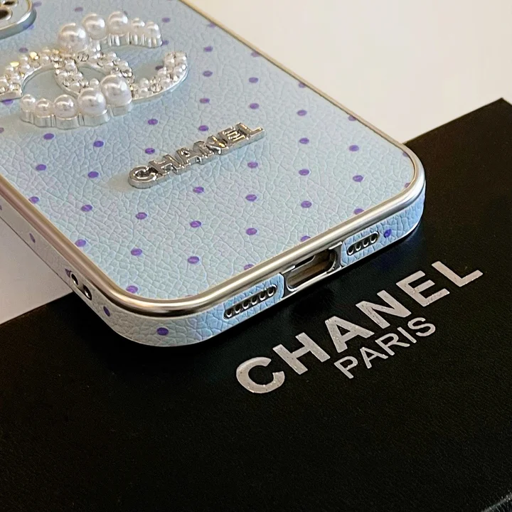 chanel pearl electroplated leather sticker iphone case