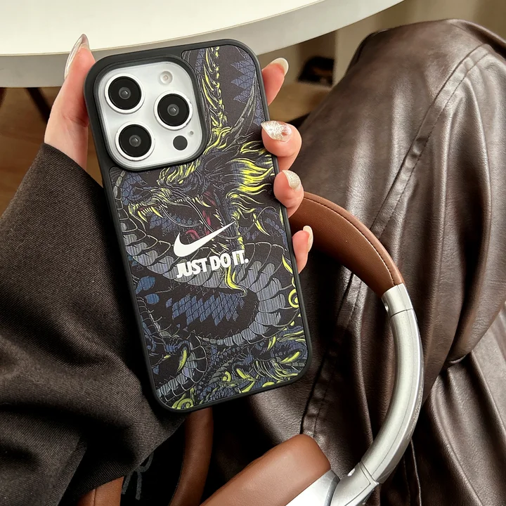  dragon patterned nike iphone 15/15pro case