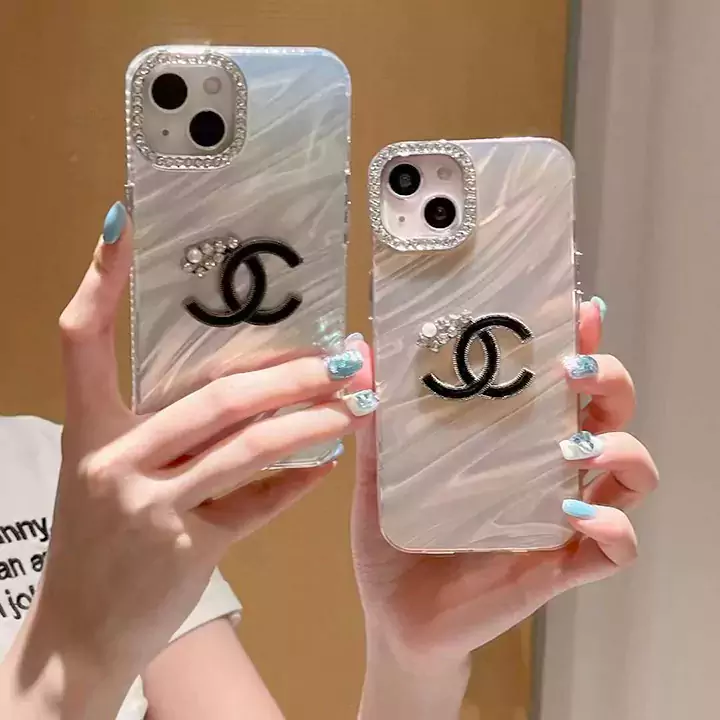 chanel diamond - accented pleated iphone case