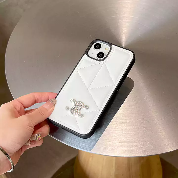 celine folded leather - grain triomphe iphone case