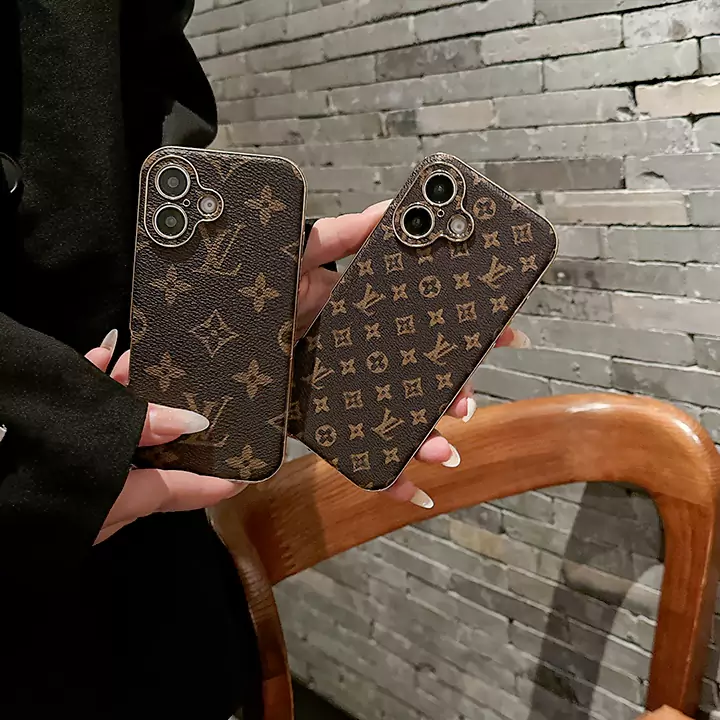 leather large and small monogram iPhone case