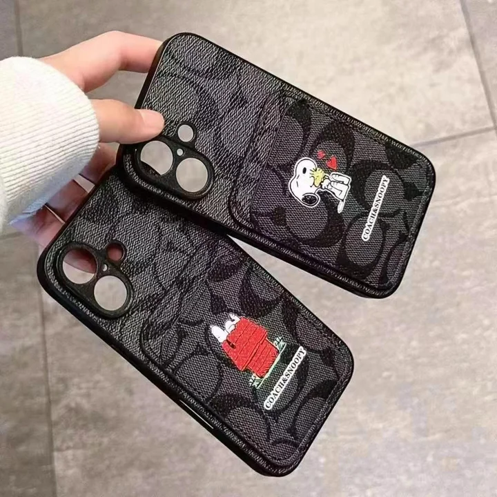 coach snoopy card - holder iphone case