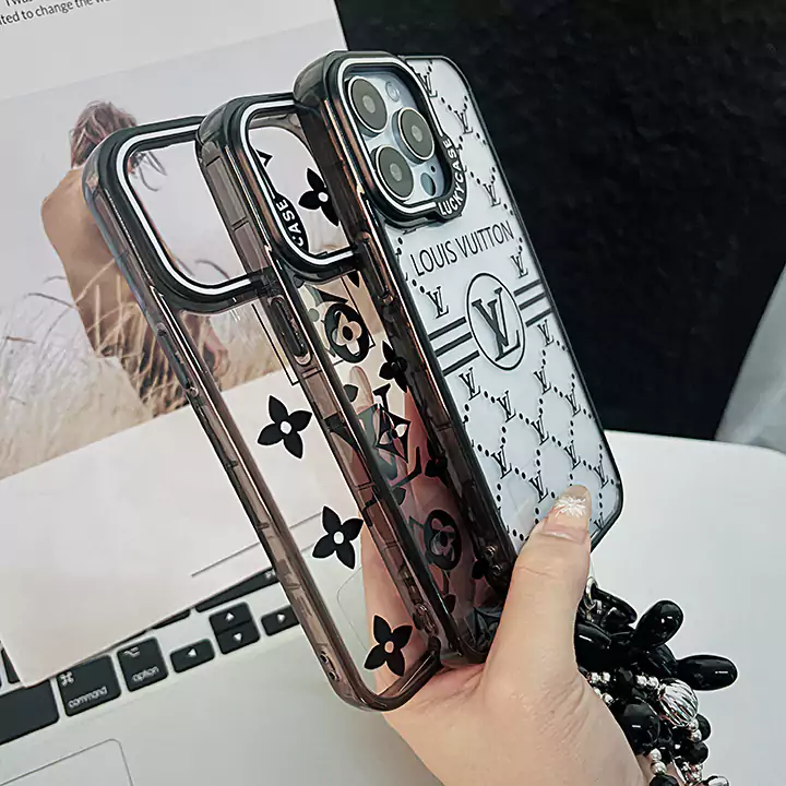 louis vuitton monogram acrylic silver bead chain iphone case