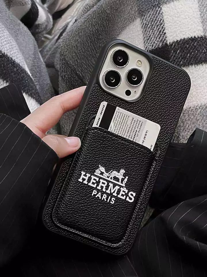 Hermes leather card holder iPhone case