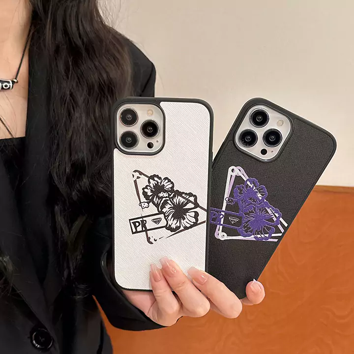 prada floral motif iphone case