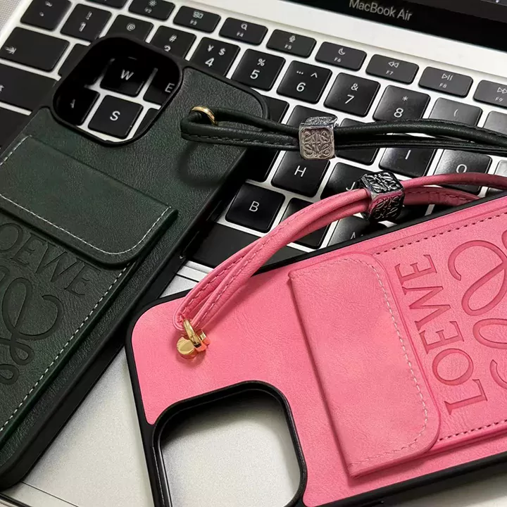 loewe pink black cross - body iphone case with card holder