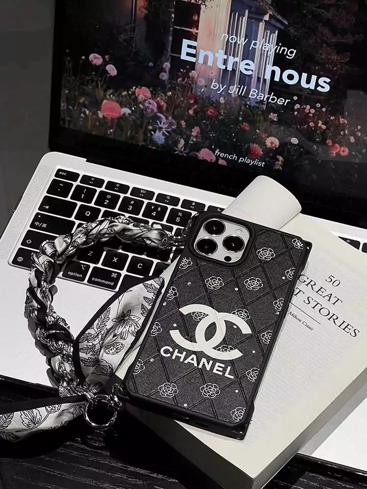 chanel quilted lambskin crossbody chain iphone 16/16pro/pro max case