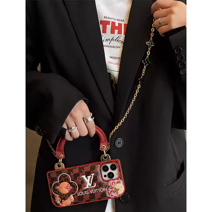 louis vuitton retro red sunflower cross - body concubine handbag iphone case