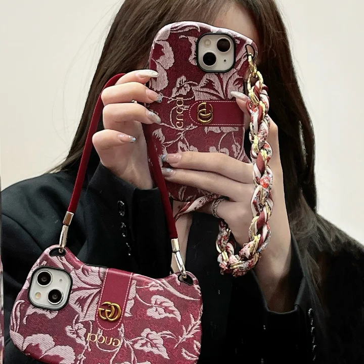  red based gucci print handbag iphone 15/15pro case