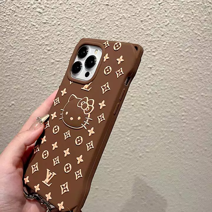 Louis Vuitton brown crossbody iPhone case