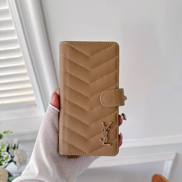 magnetic v shaped embroidered wrist leather ysl iphone case