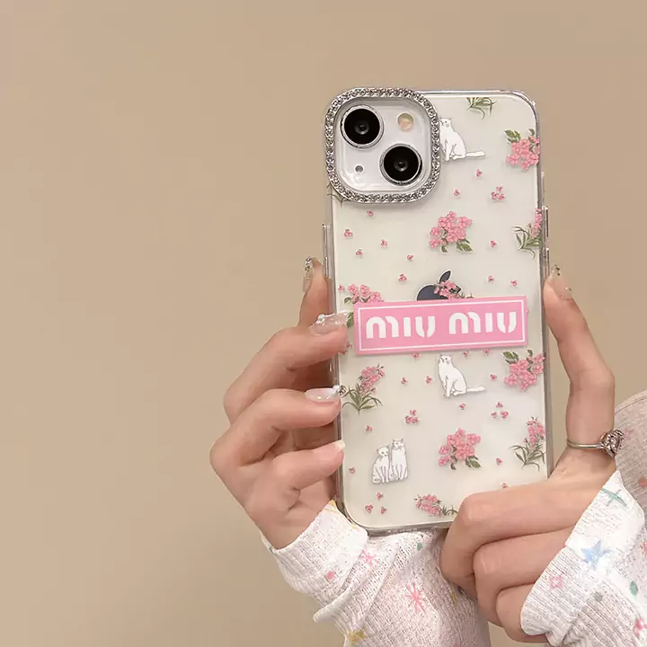 miumiu kitten flowers iphone 16/16pro/pro max case