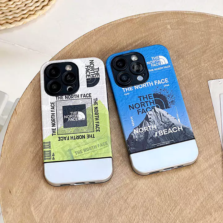the north face crinkle leather mountain snow iphone 16/16pro/pro max case