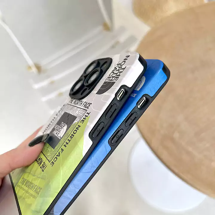the north face crinkle leather mountain snow iphone 16/16pro/pro max case