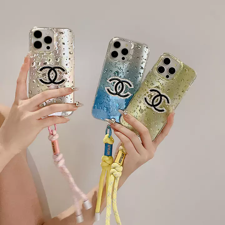 chanel black gradient droplet bracelet iphone case
