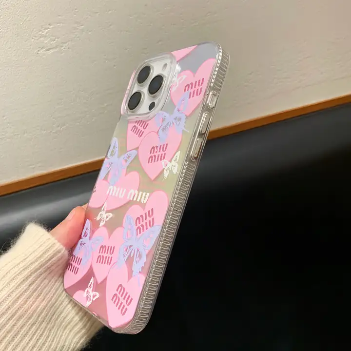 miumiu pink heart iphone 16/16pro/pro max case