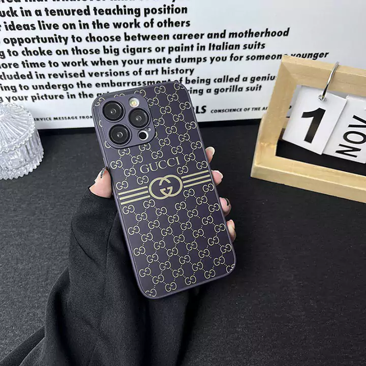 gucci gold-plated matte glass iphone 16/16pro/pro max case
