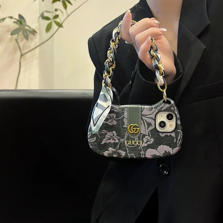  green based gucci print handbag iphone 15/15pro case