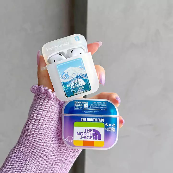 The North Face logo & snow mountain AirPods case