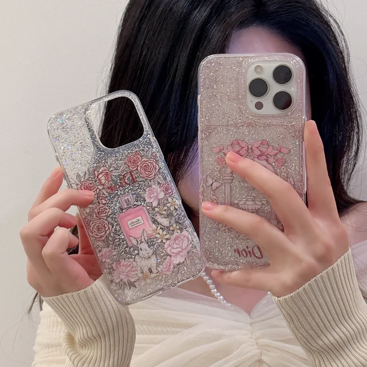dior perfume bottle glitter iphone case
