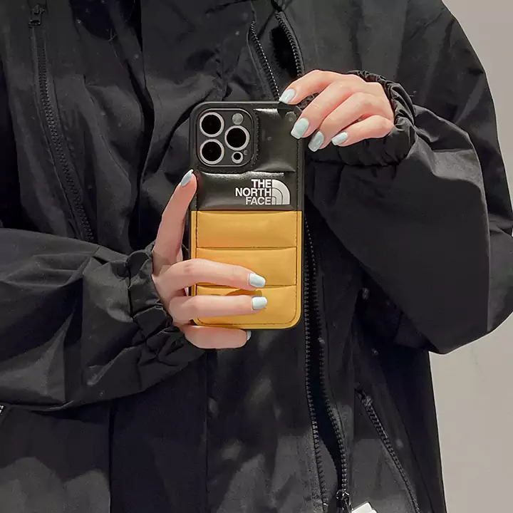 the north face dual-color puffer iphone 16/16pro/pro max case
