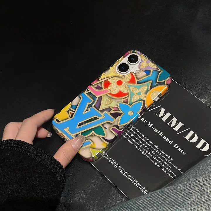 lv iridescent alphabet gold foil glitter iphone case