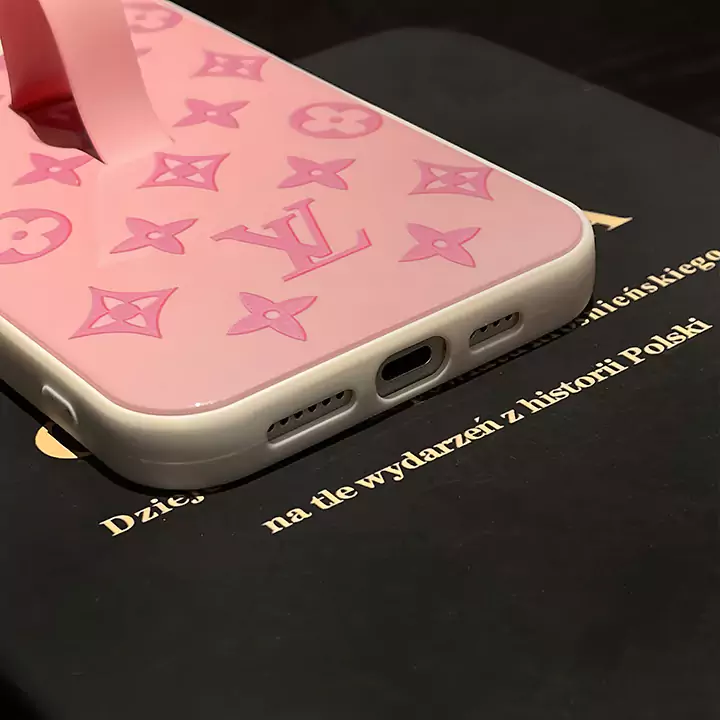 Chic LV Macaron Glossy Invisible Stand iPhone Case for iPhone 16/16 Pro/15/15 Pro/14/14 Pro/13/13 Pro