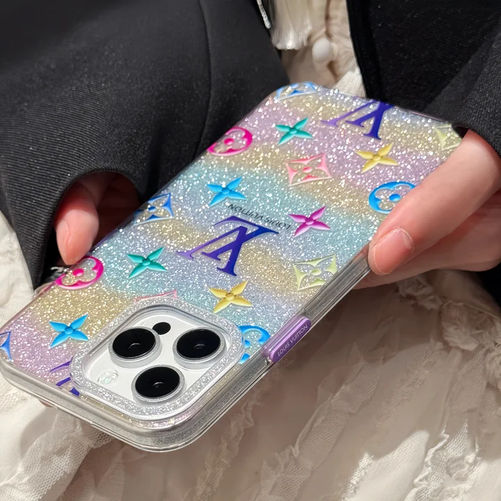  Shimmery black LV phone case