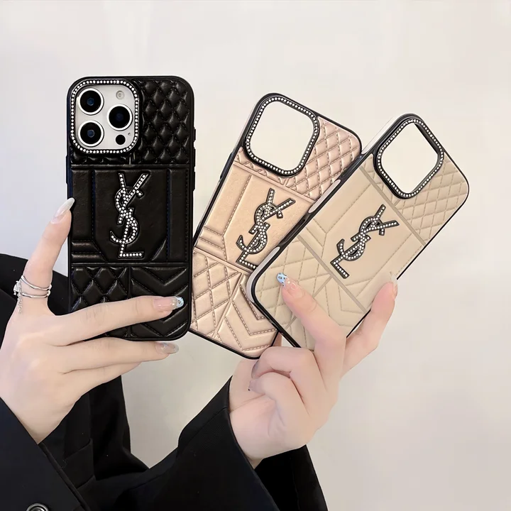 ysl smooth calfskin rhinestone camera lens iphone case