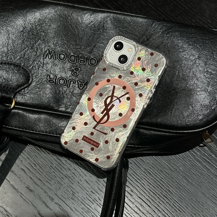  sparkling rhinestone magnetic ysl iphone 16/16pro case