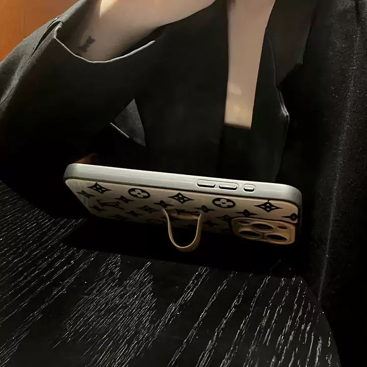 Chic LV Macaron Glossy Invisible Stand iPhone Case for iPhone 16/16 Pro/15/15 Pro/14/14 Pro/13/13 Pro