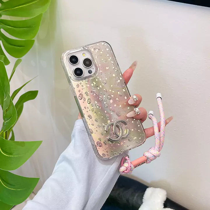 chanel gradient droplet silver bracelet iphone case