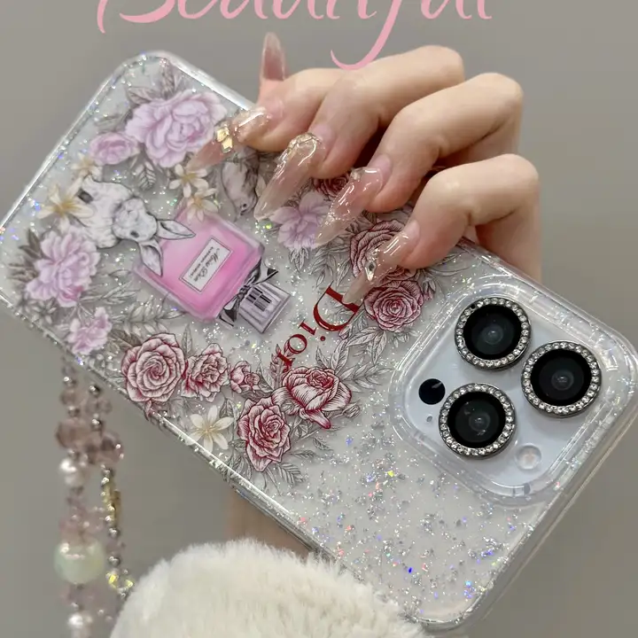 dior perfume bottle glitter iphone case