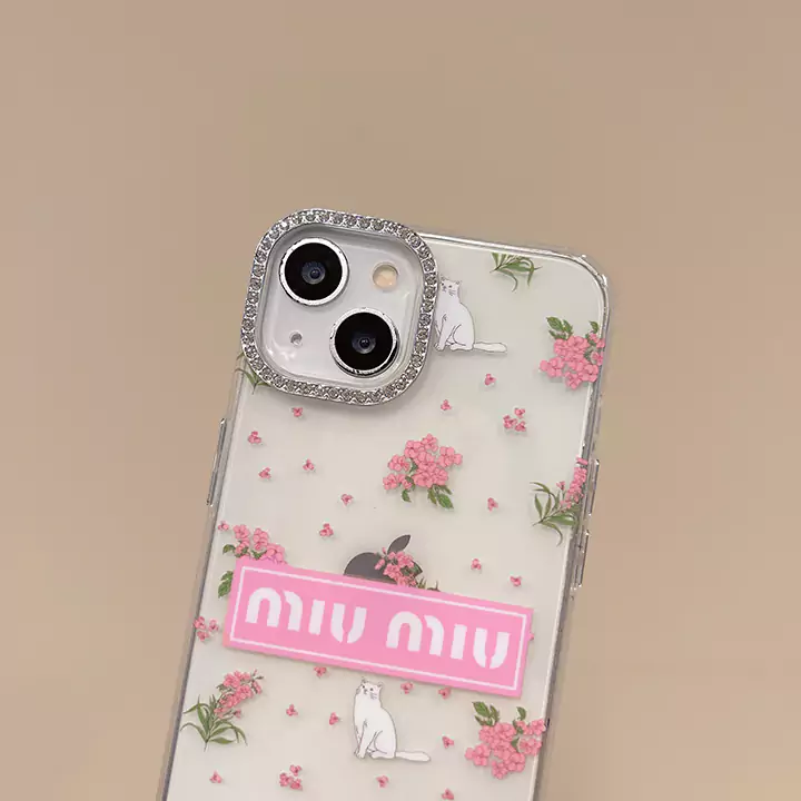 miumiu kitten flowers iphone 16/16pro/pro max case