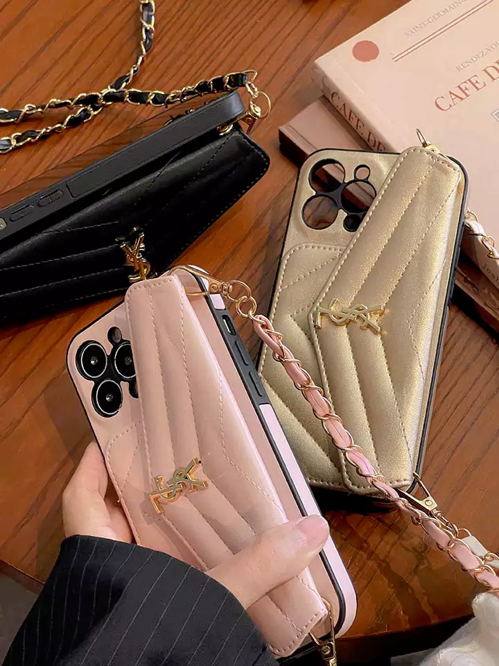YSL crossbody card holder iPhone case