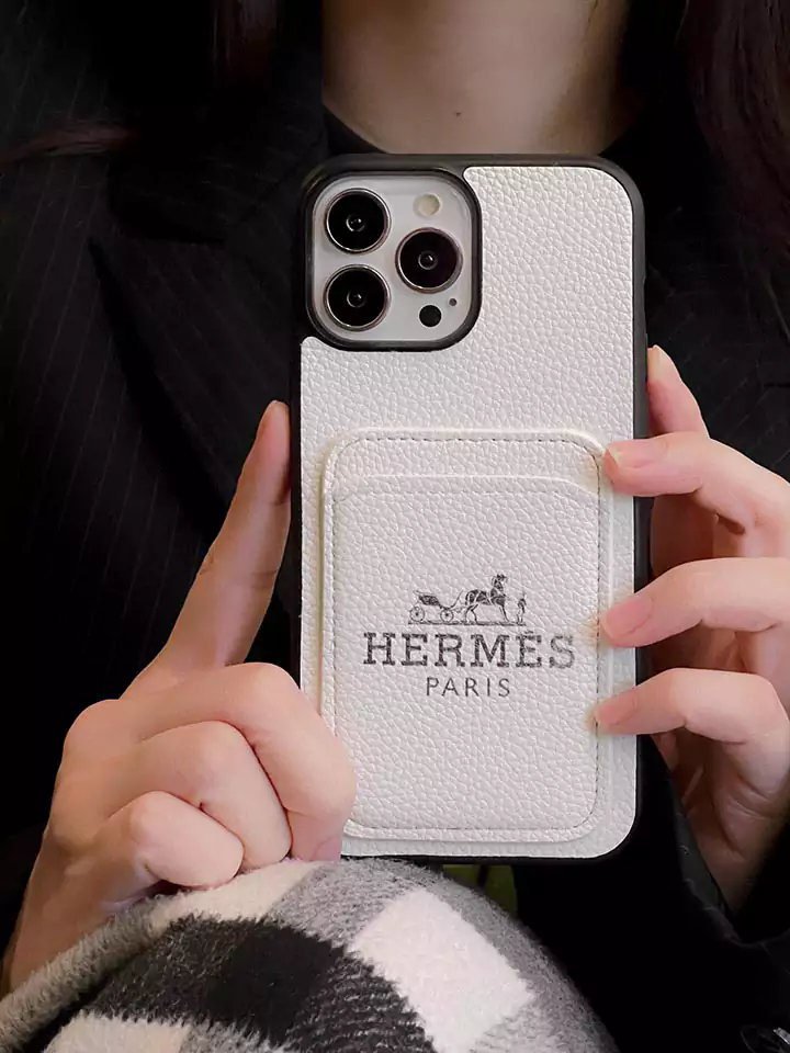 Hermes leather card holder iPhone case