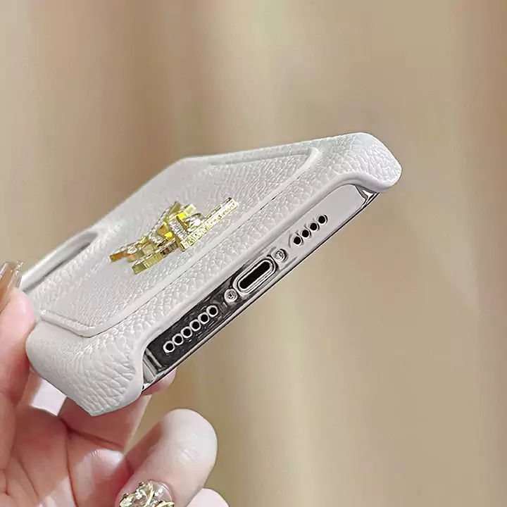 saint laurent pebbled leather card holder iphone 16/16pro/pro max case