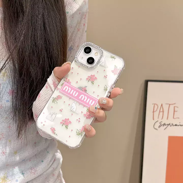 miumiu kitten flowers iphone 16/16pro/pro max case
